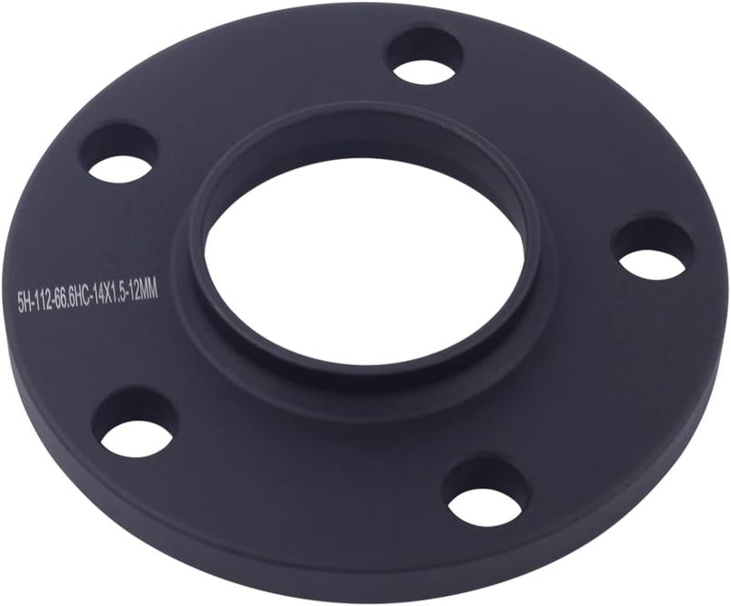 DCVAMOUS 4PC Black 5x112 Wheel Spacers Hubcentric 12mm 66.56 Bore with 14x1.25 Bolts (45mm Shank Ball Seat) Compatible with BMW-Mini 5 Lug 2016+ X1 | 2018+ X2 X3 | 2019+ X4 X5 | 2020+ X6 X7 GR Supra - Image 5